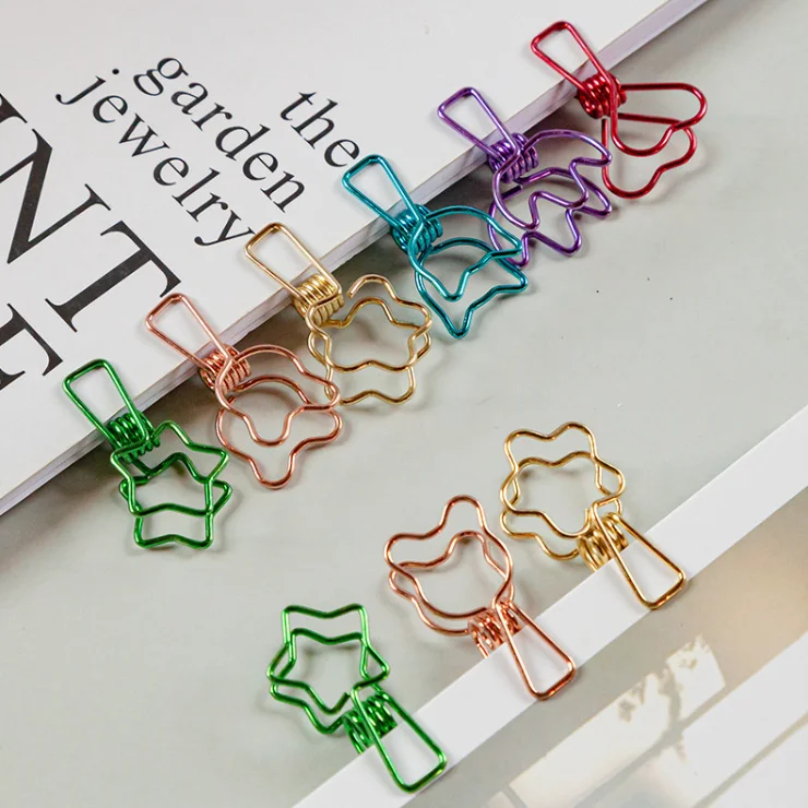 Multipurpose Creative Metal Photo Clips Steel Wire Clothes Hanging Pegs Binder Paper Clips Food Bag Clips