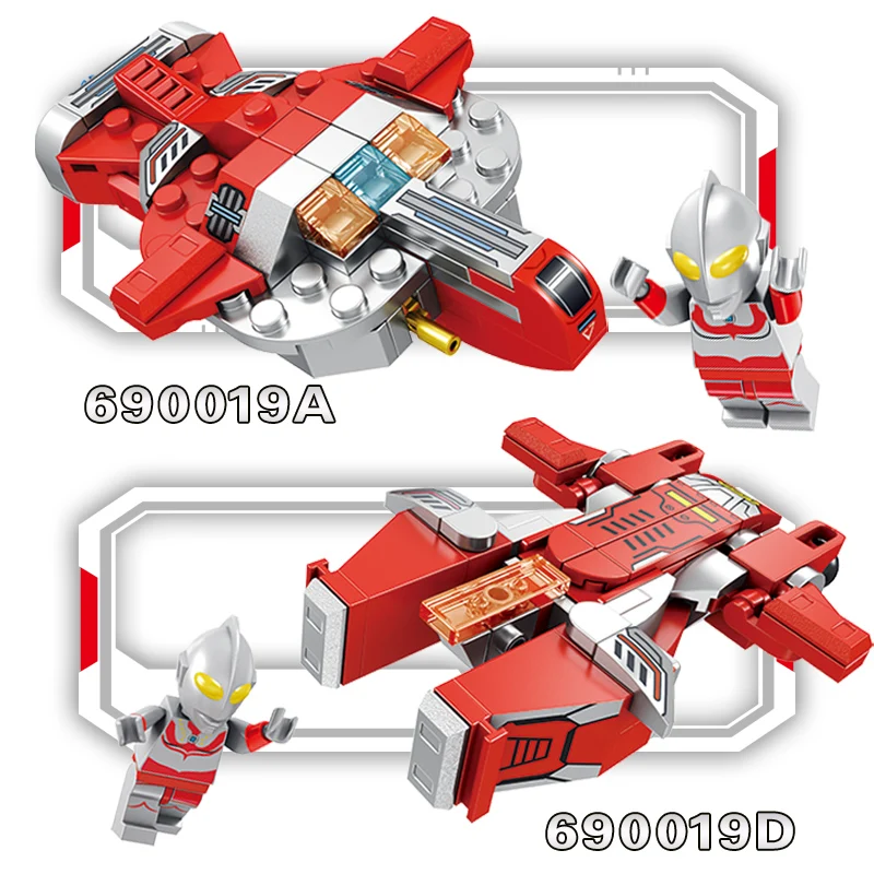 Wholesale 690019 8 in 1 Deformation Robot Diy Assemble Lepining toy Creative Small Particle Building Blocks Robot Set Toy