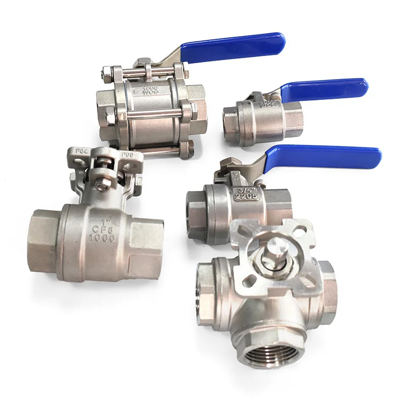 Two-Piece Stainless Steel Ball Valve Switch Manual Internal Thread Water Valve