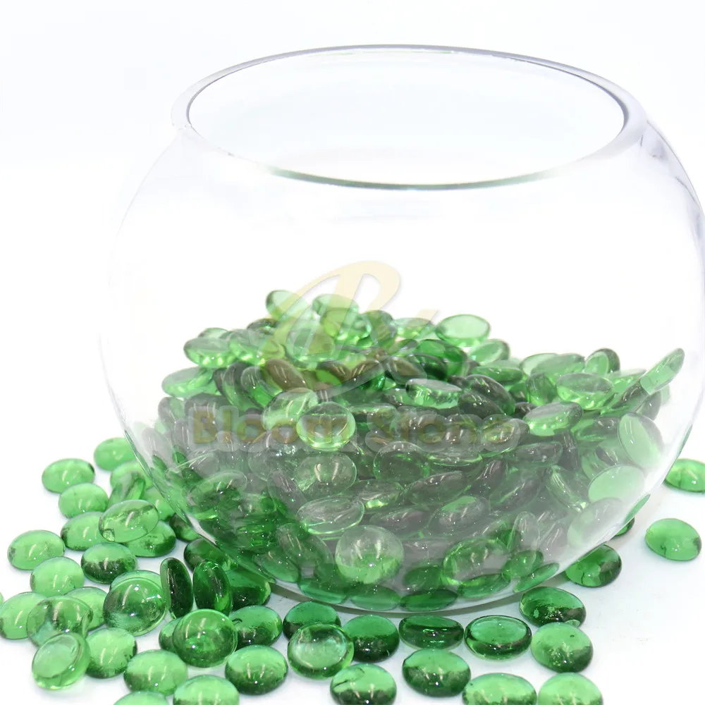Hot Quality Wholesale  17-19mm  Glass marble transparent flat glass beads