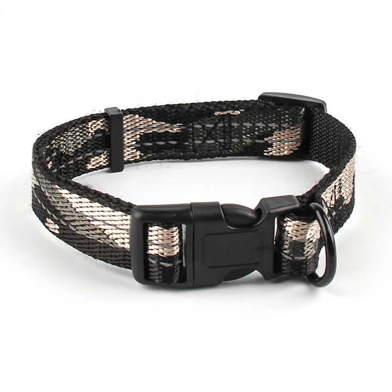 Nylon knit Black camouflage pattern durable stainless steel hook pet outlook safety dog leash harness collate three piece suit