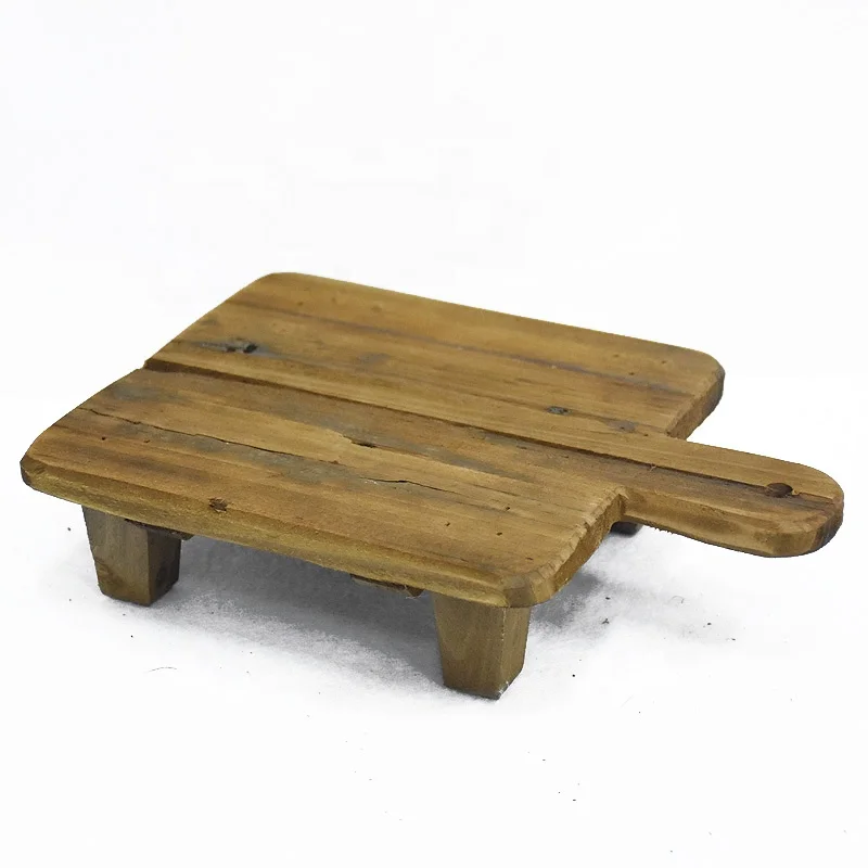 Wholesale Custom Rustic Vintage Wood Pedestal Stand Riser Wood Tray Wood Risers For Display