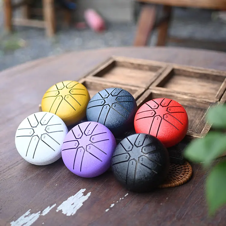 Factory Direct Selling Customizable Steel Tongue Drum 3inch Mini Drum Perfect for Personal Branding