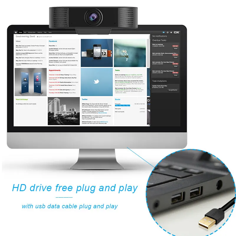 USB веб-камера с микрофоном для записи видео и потоковой передачи full HD