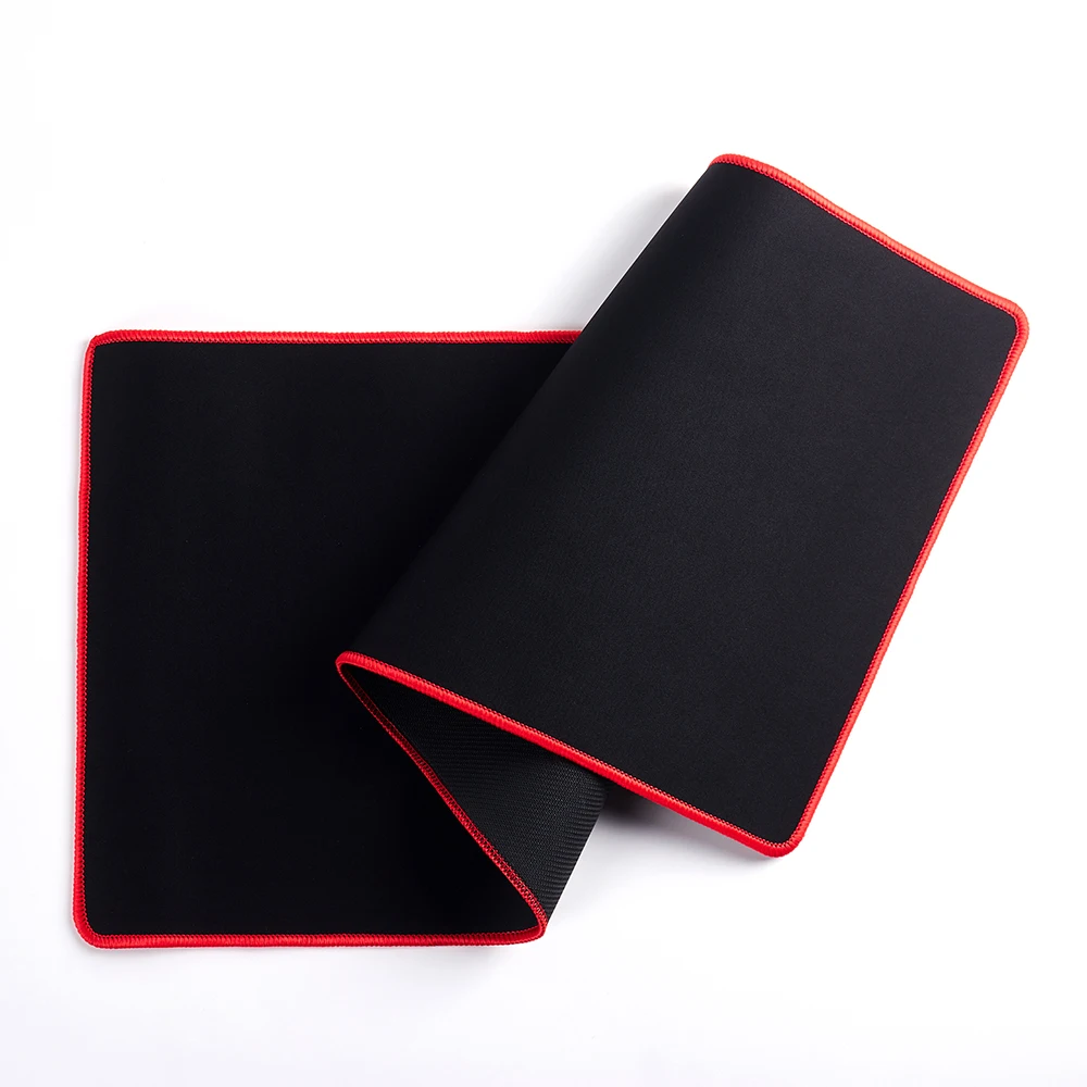 Factory Direct Low Price Mousepads Black Soft Desk Game mat Stitched Rubber Edge Non-Slip  Mouse Pad