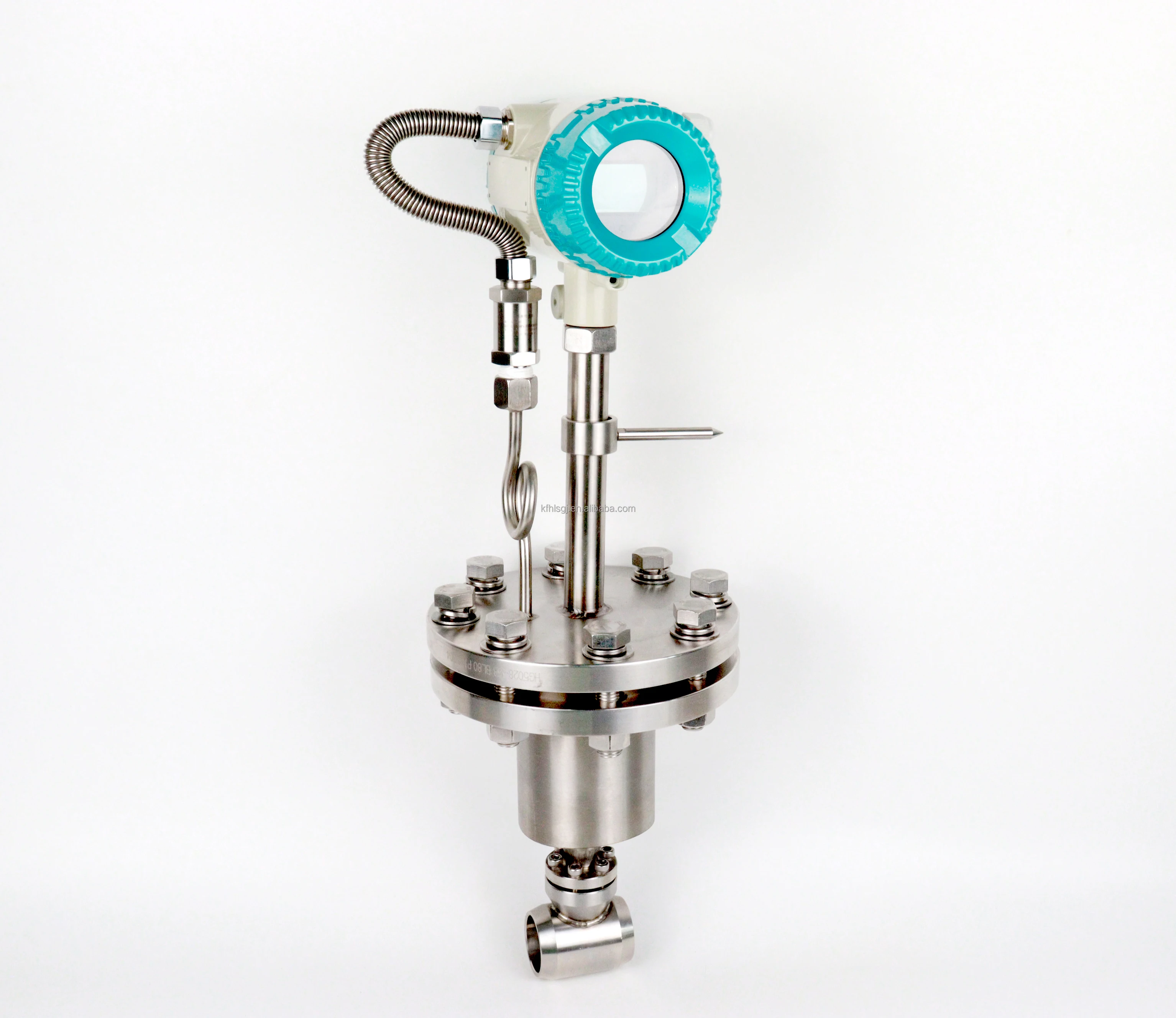 GVF100 Battery Power Supply Vortex flowmeter temperature and pressure compensation steam vortex flowmeter