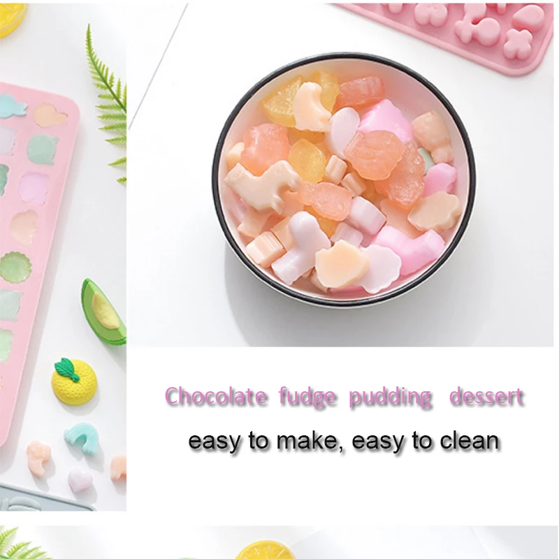 Gummy Bears Silicone Mold Ice Cube Tray 50 Cavity Silicone Candy Mold for Chocolate Fudge Ice Cubes Jelly Fudge Soap