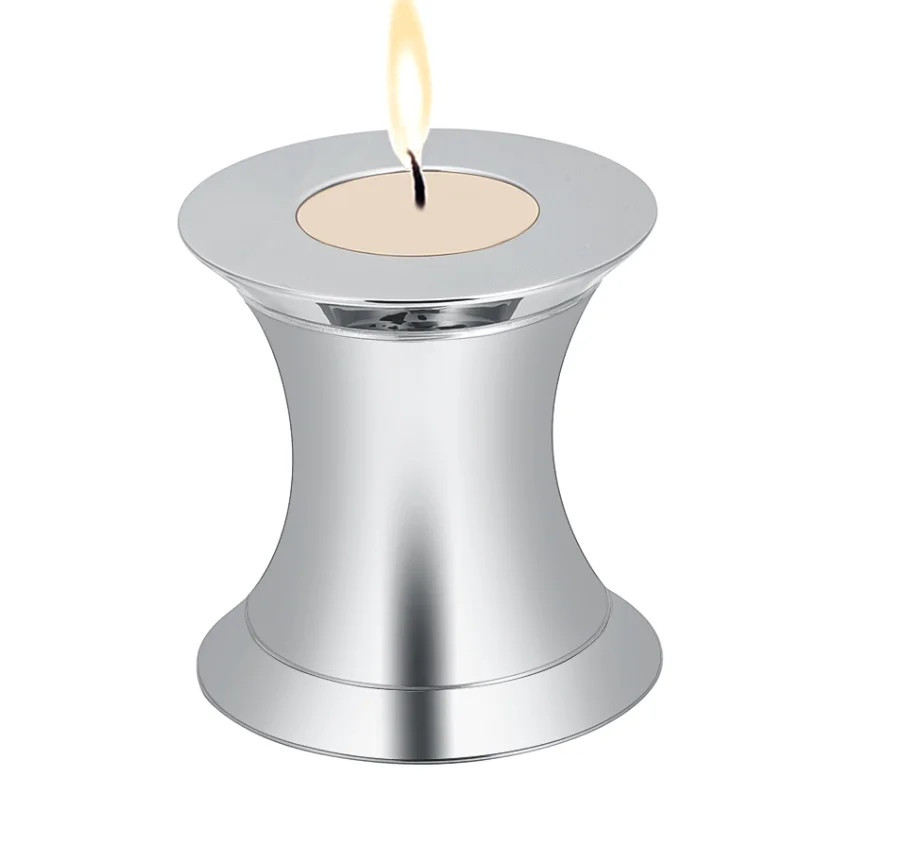 Dog Paw Print Mini Cremation Jewelry for Pet Ashes 316L Stainless Steel Memorial Candle Ashes Locket Keepsake Casket Urns