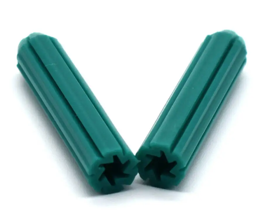 China factory plastic pvc anchor 7*35mm green wall plugs