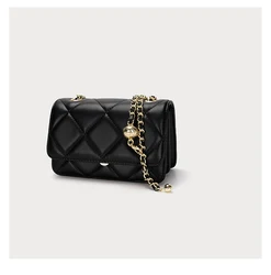 Luxury handbags France 2021 Custom black sling bag Wholesale Ladies Square crossbody leather bags fashion Tote