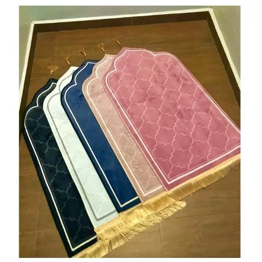 Muslim Islamic Prayer Mat Thick Foam Prayer Rug Home Textiles Square Cut Pile Design for Travel Kids Home Use Washable