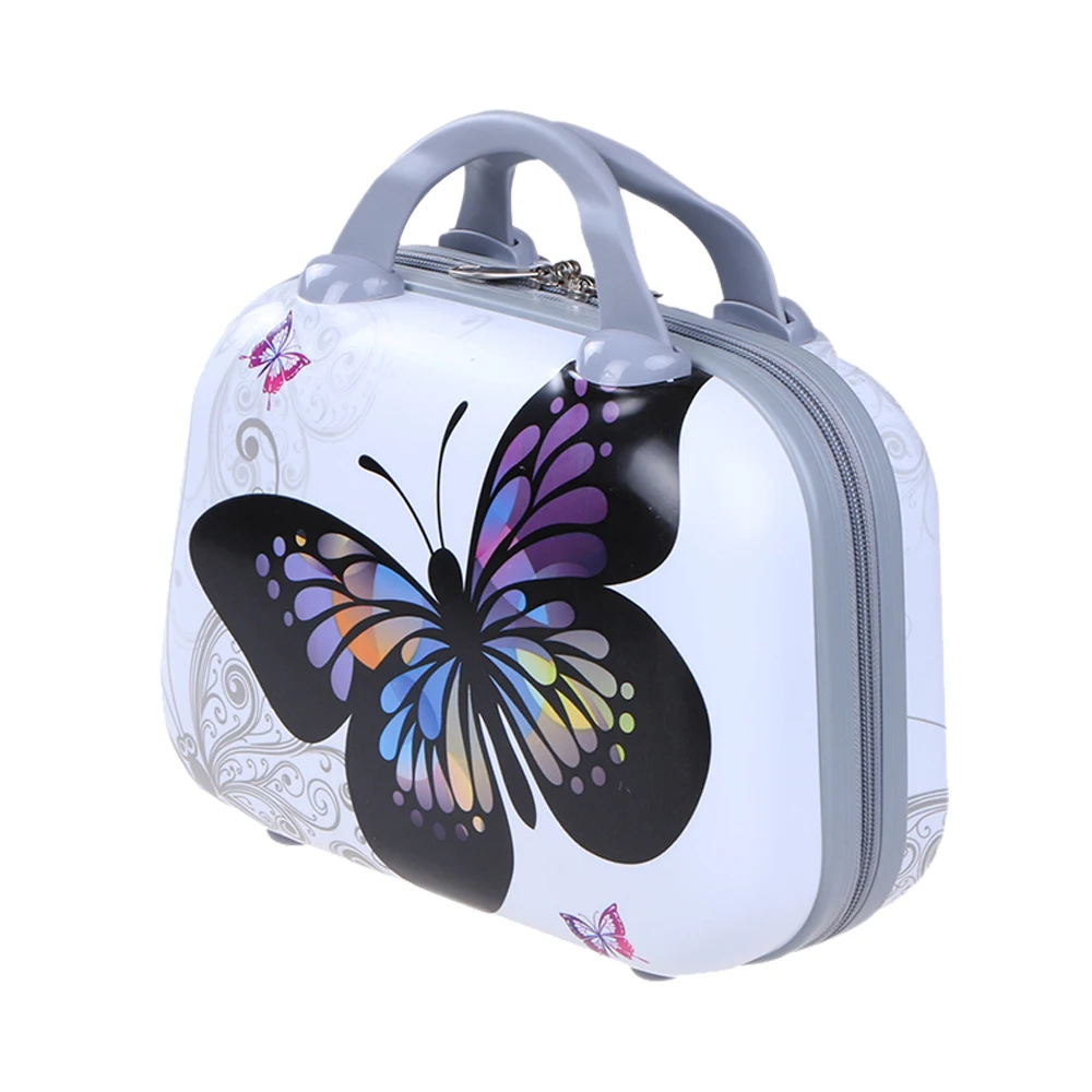 
Fashion Print 3D Butterfly PC material 2 piece makeup bag cute cosmetic case 