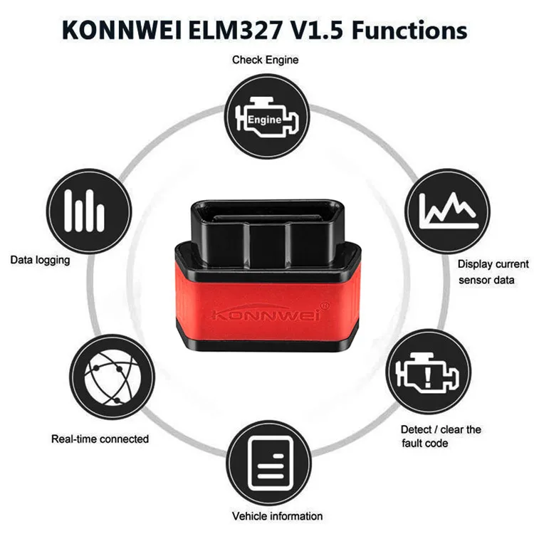Wifi-сканер KONNWEI KW903 Elm327 Obd2 считыватель кодов неисправностей автомобильный диагностический сканер оранжевого и черного