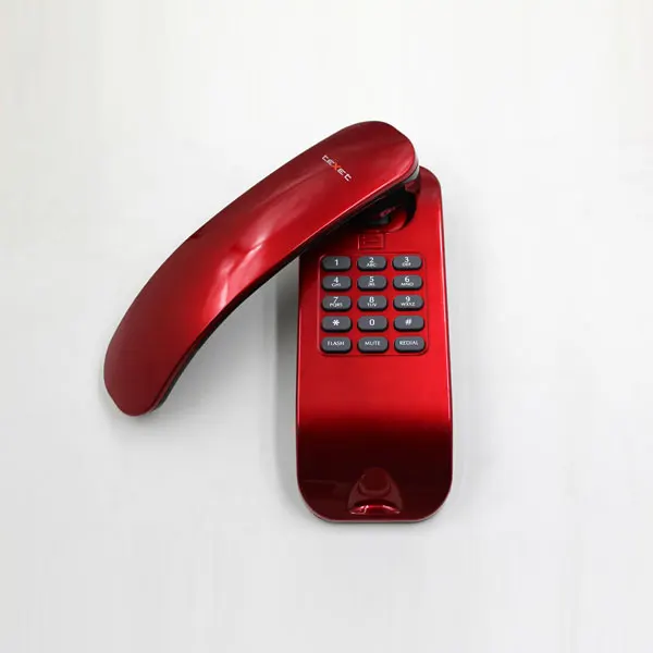 desktop corded mini fixed phone trimline wall mountable telephone