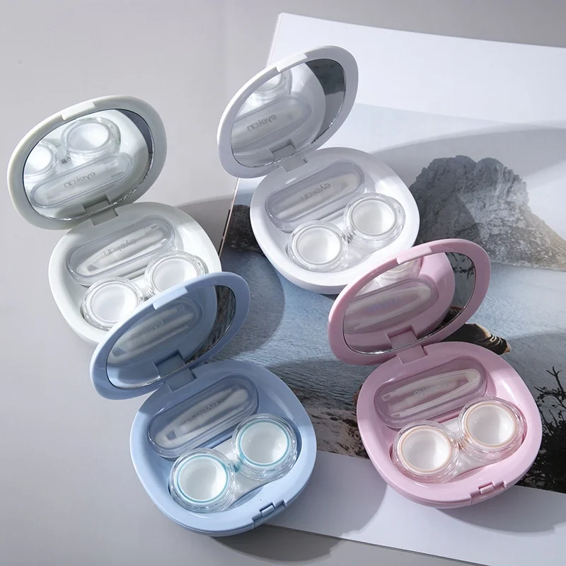 eyekan K2108 Fresh literary contact lens case cute contact lens box simple trendy contact lenses cases boxes