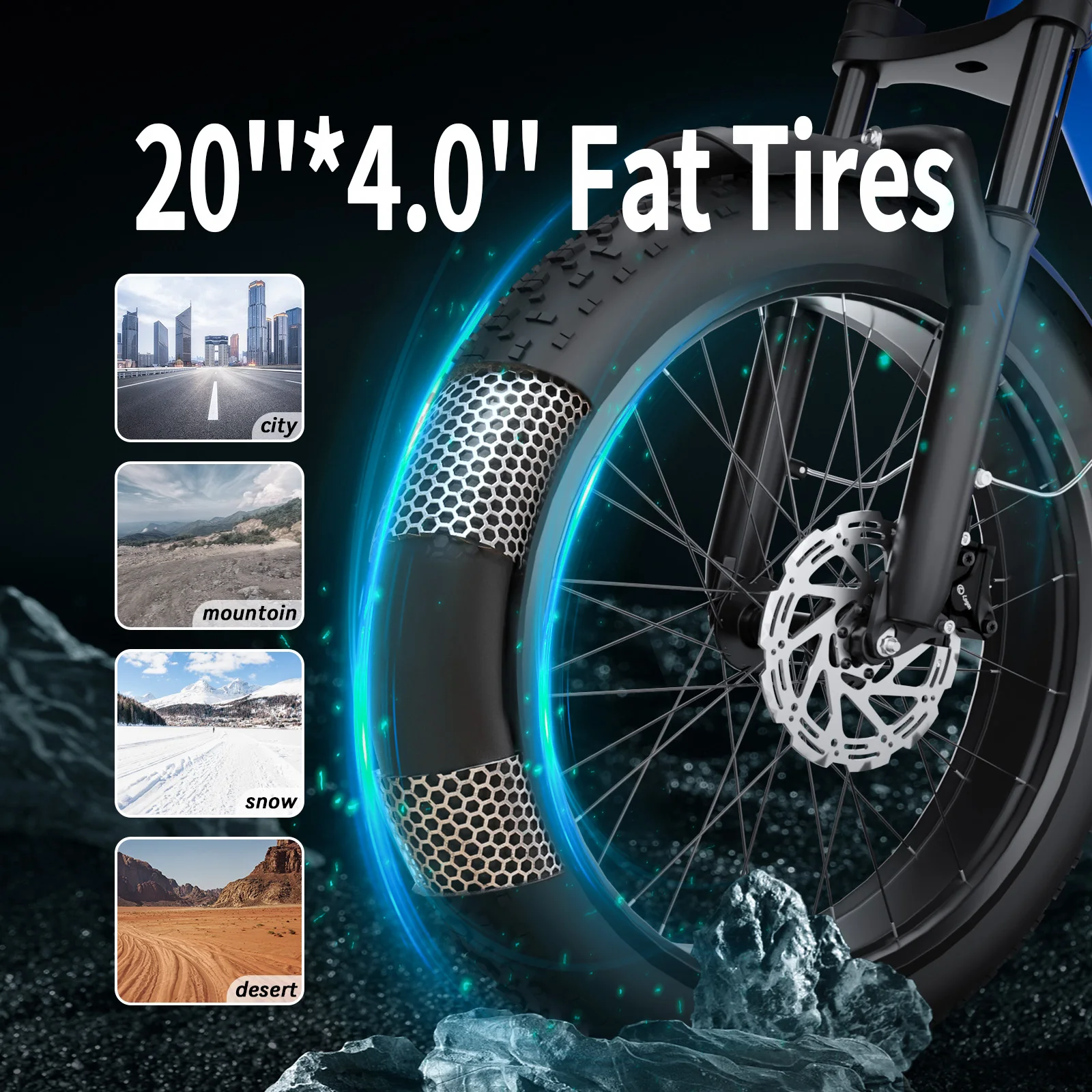 New 2024 Model SU8 Fatbike Electr Bike Mountain Ebike Electric Road Bike 20inch 1500W Fat Tire Electric Bicycle for Adults