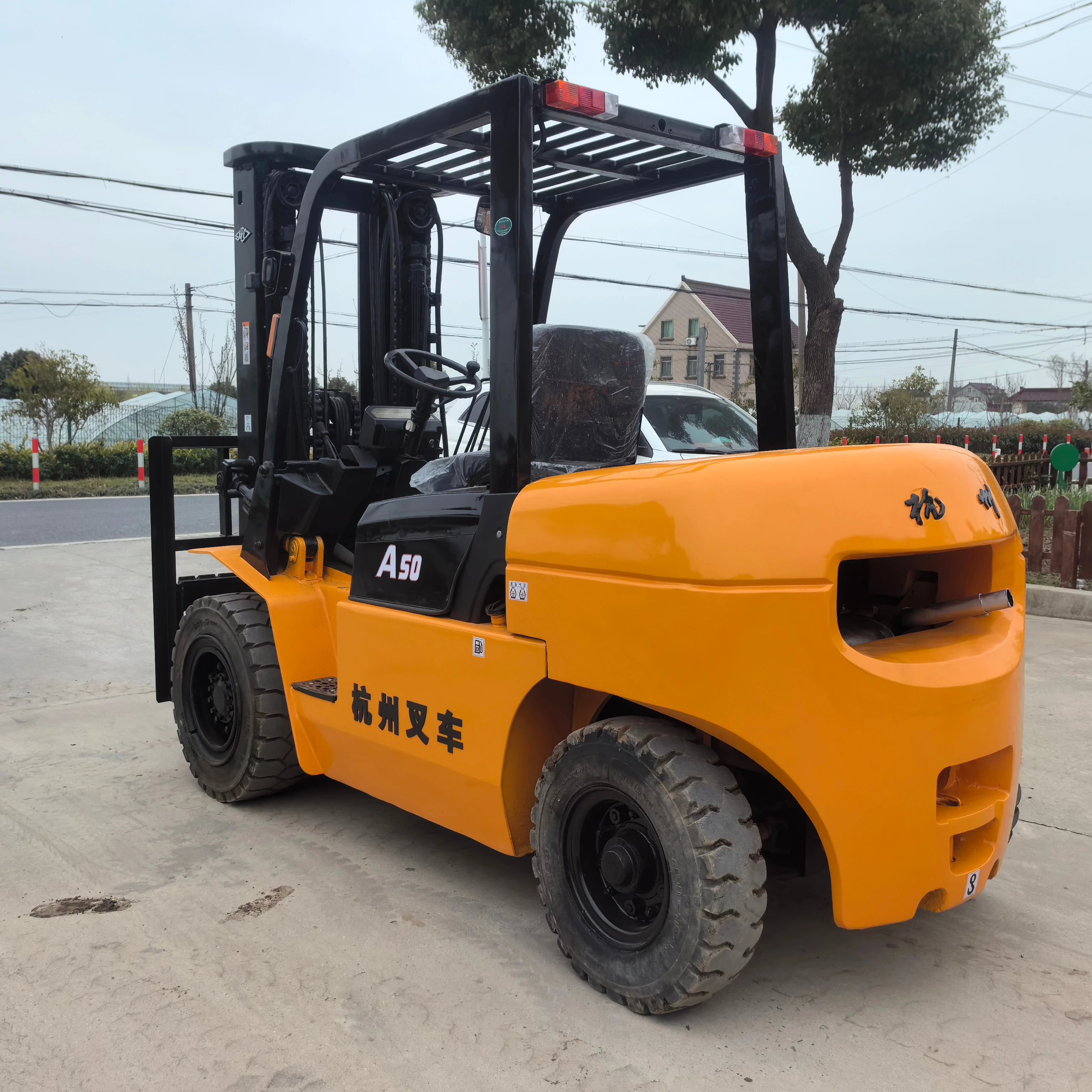 Good price Three masts hoist 5 meters Used Forklift Hangcha A50 second-hand forklift hangcha a50 for you