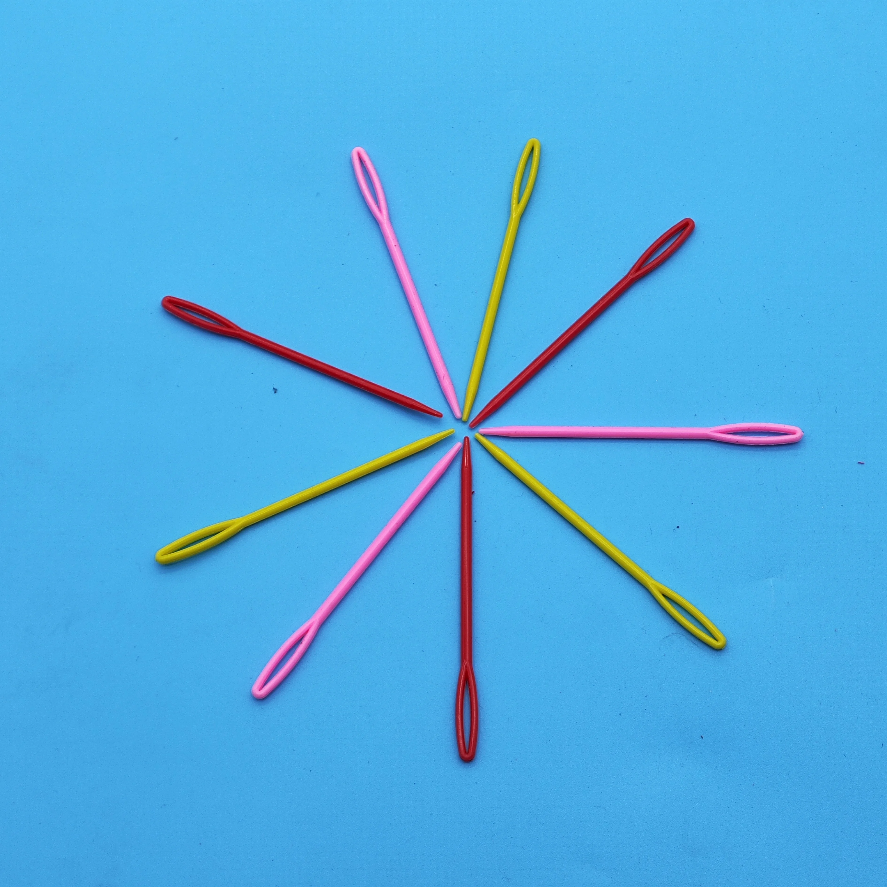 9cm 100pcs/ Bag Colorful Safety Diy Hand Sewing Tapestry Sweater Woolen Yarn Plastic Needles