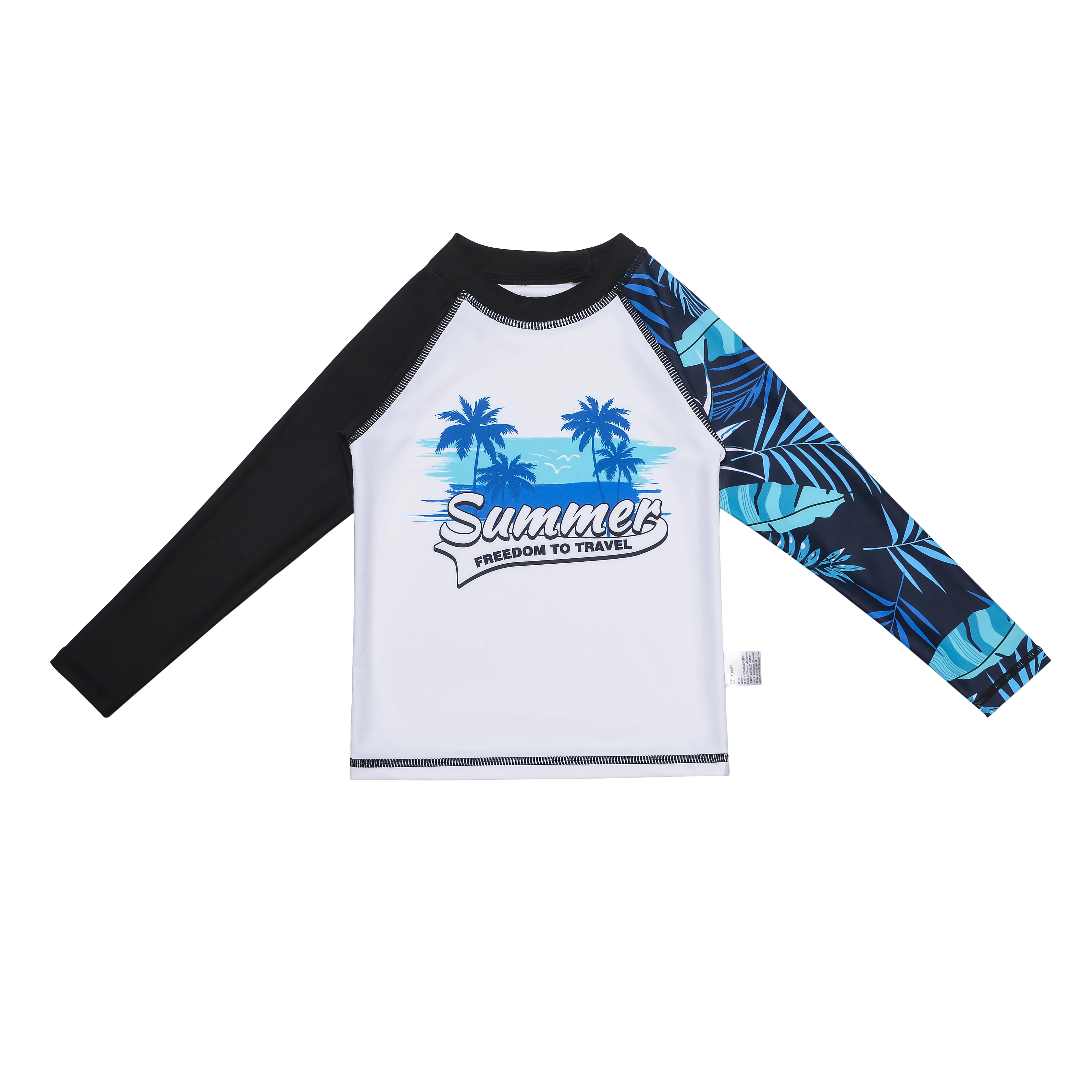 Little Boy Swimsuit 3 Piece Rash Guard Set for 4-14 Years UPF 50+ UV Protective Long Sleeve Swimwear Rash Guard Swimsuits