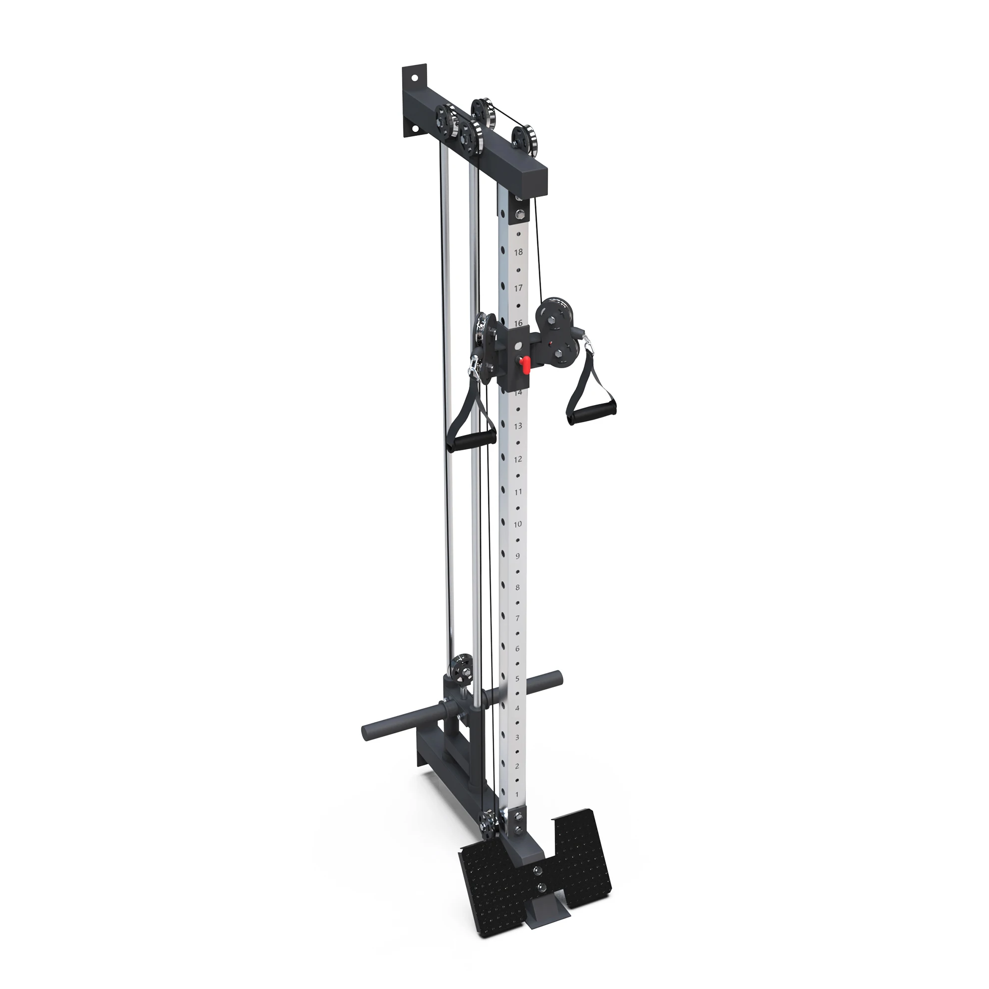 Home Wall Mount Cable Machine With Adjustable Pulley System Lat Pull Cable Crossover Machine