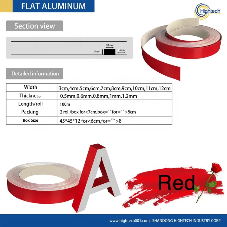Hot Sales flat aluminum strips Metal Decoration Building Material Color Coated Aluminum Coil