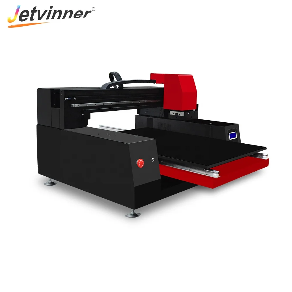 JETVINNER  New Arrival Automatic Type 6090-II A1 UV Printer with Double XP600 Printhead for Plastic Textile acrylic printing