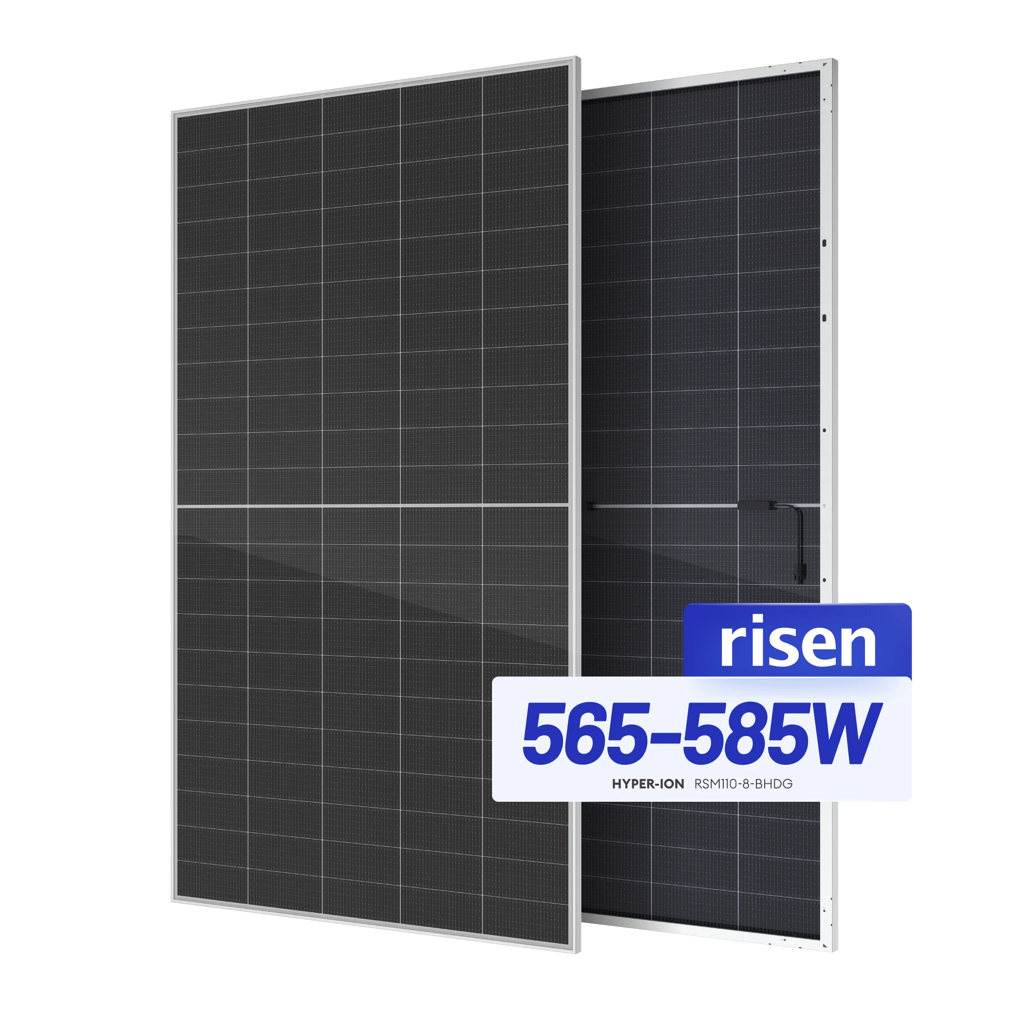 Risen Zhejiang Ningbo Solar Panels 565W 585W Aluminum Bifacial Solar Pv Panels