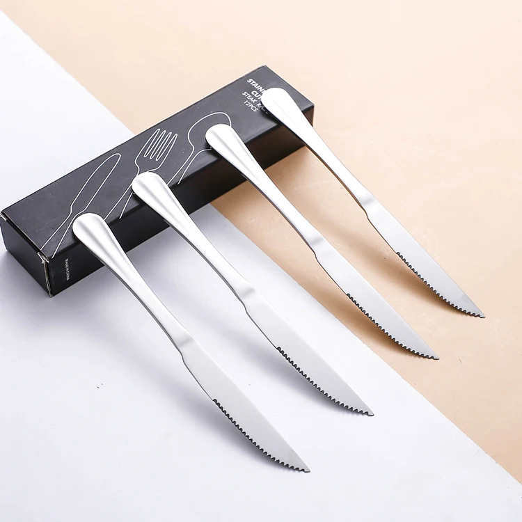 Good Quality Elegant Table Cutlery Knives Set Stainless Steel Steak Table Dinner Knife