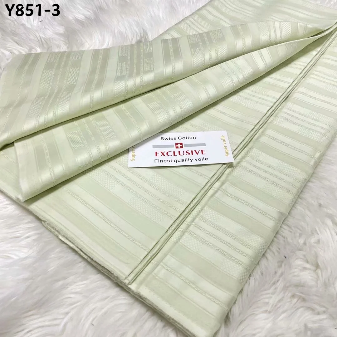 Новое поступление африканские мужские ткани в пряже окрашенная ткань фиолетовая кружевная атику 100% хлопок Швейцарский мягкий материал для сухого кружева