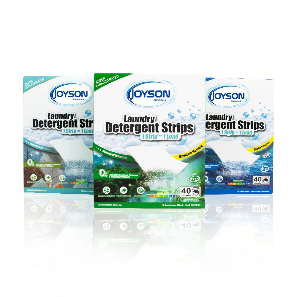 Eco-friendly lightweight laundry strips Mild Formula Clothes Cleaner Soap fresh scent Laundry Detergent Sheets