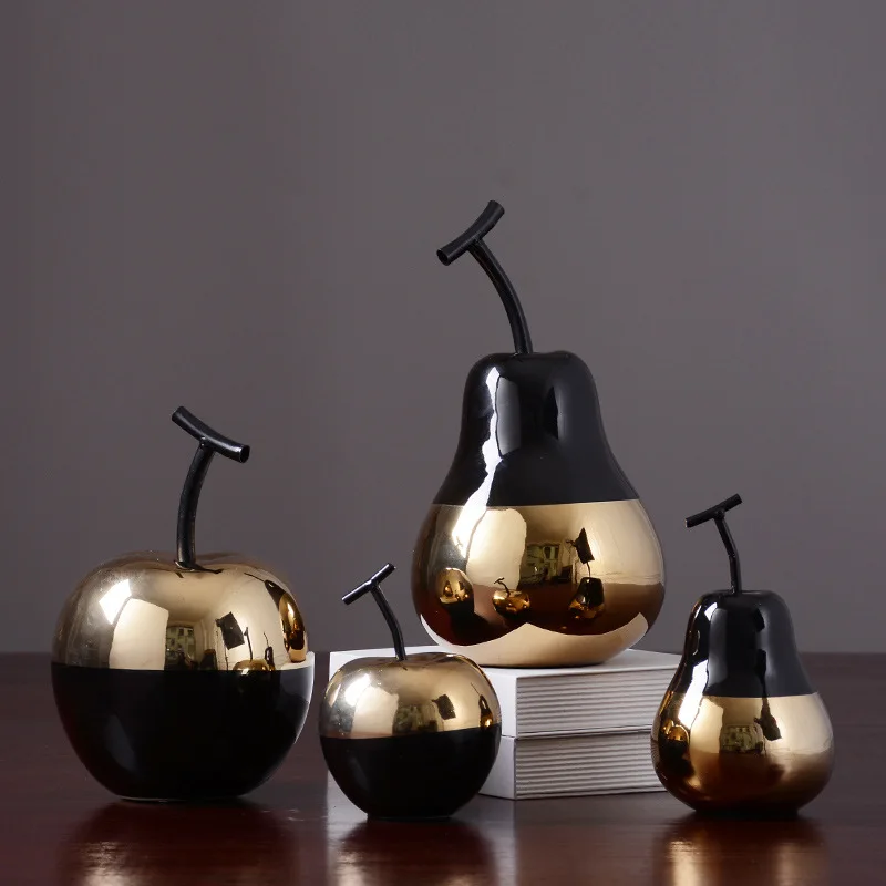 modern home ornament big pear fruit shaped ornaments creative ceramic crafts for living  room porch TV cabinet table decoration