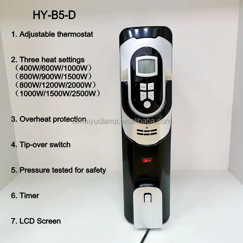 BODE 7/9/11/13/15 Fins Oil Filled Radiator Heater Freestanding Electric Hot Oil Room Heater