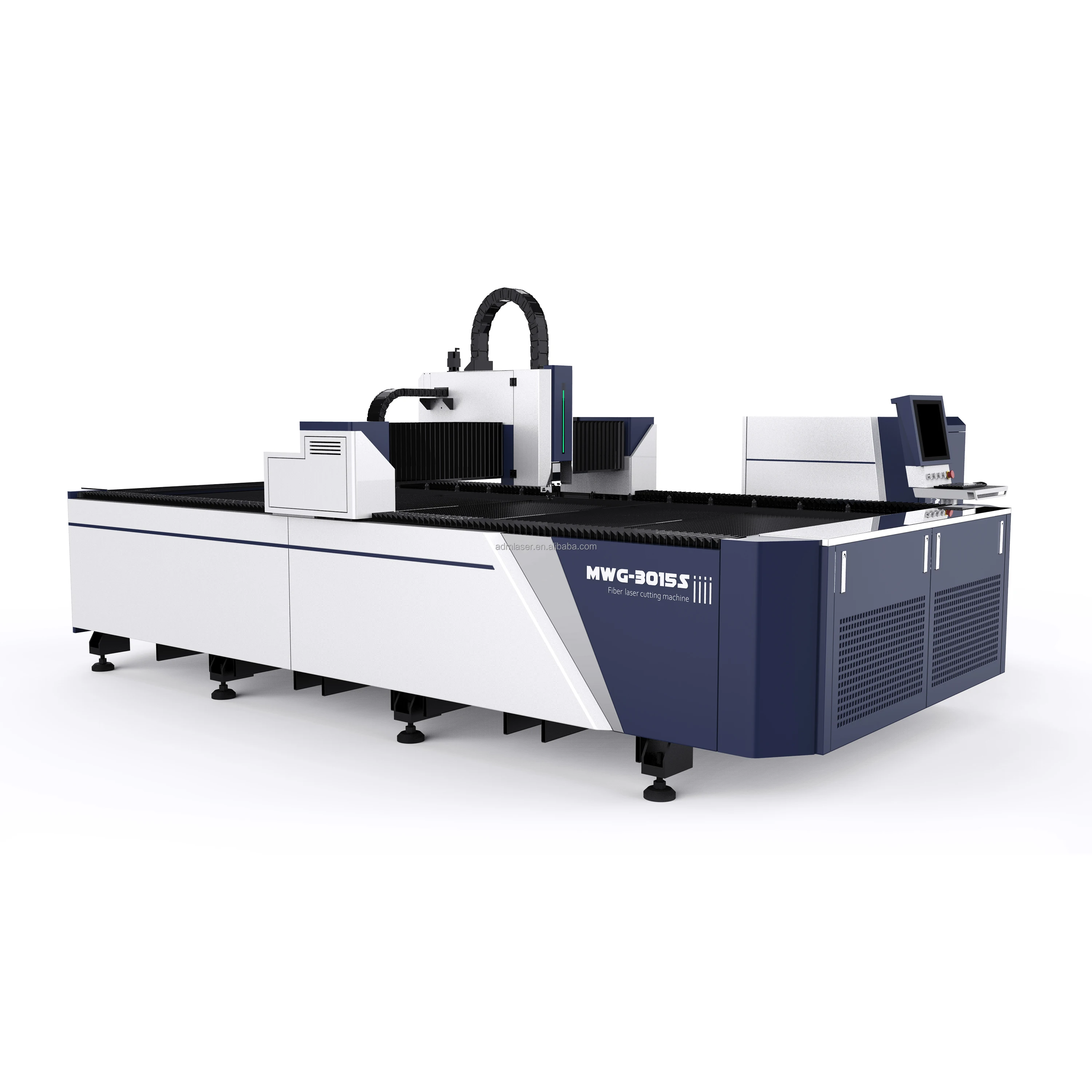 6KW CNC Fiber Laser Cutting Machine for Sheet Metal 6020 with RayTools Laser Head and HiWin Guiderail Supports AI BMP Formats