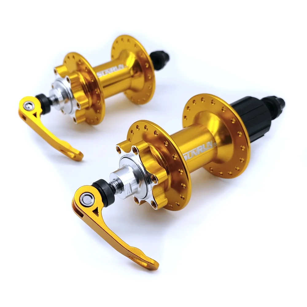Bicycle Hub Material Aluminum Disc Model with sealed bearing SUNRUN FH-M02 RM-M02 GOLDEN MTB alloy hub