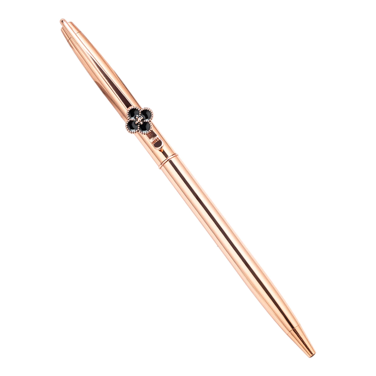 Custom candy color fancy design premium metal pen with logo promotion cute slim ball pen with flower clip