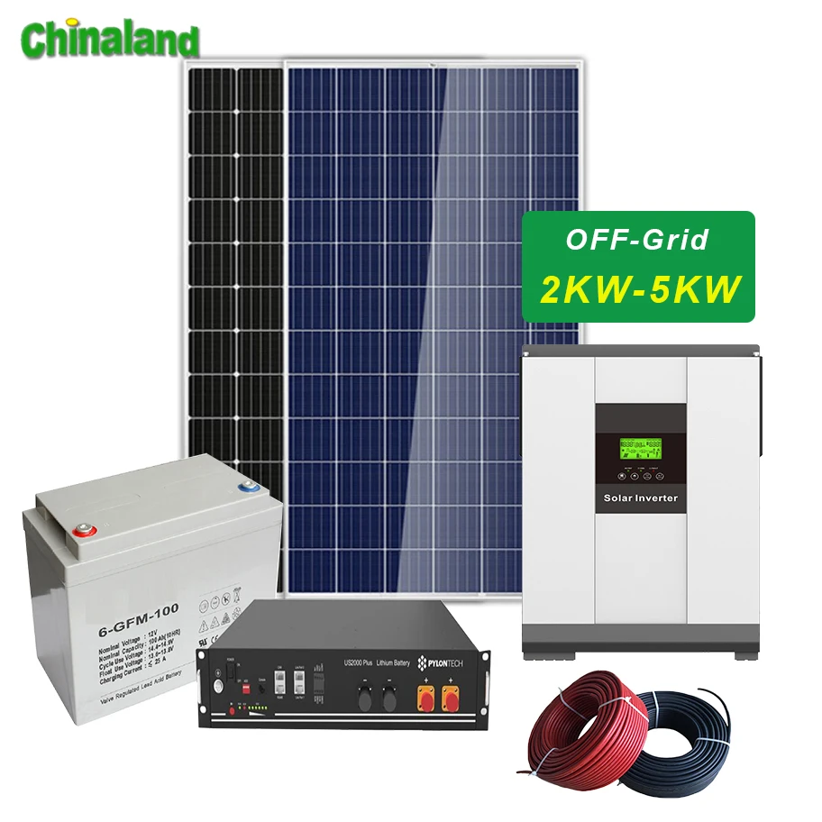 High Quality 2KW 5KW Off Grid Solar System Price 48V Solar Panel System for Home Complete Solar Power System Cost