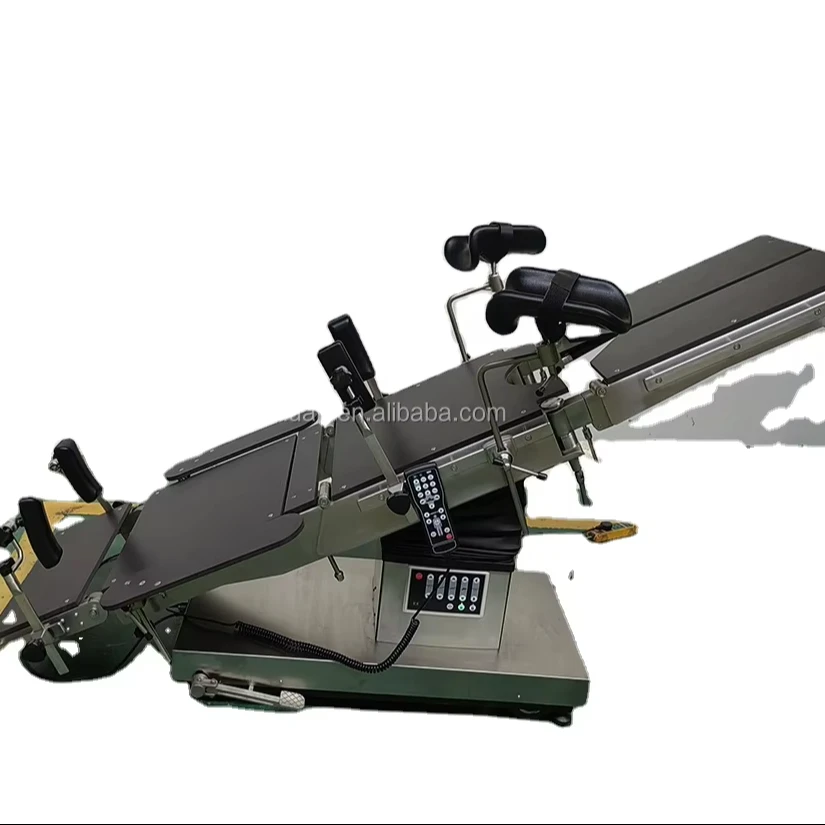 Electric Hydraulic Operating Table for Hospitals Mechanical Manual Surgical Table Steel and Metal Construction