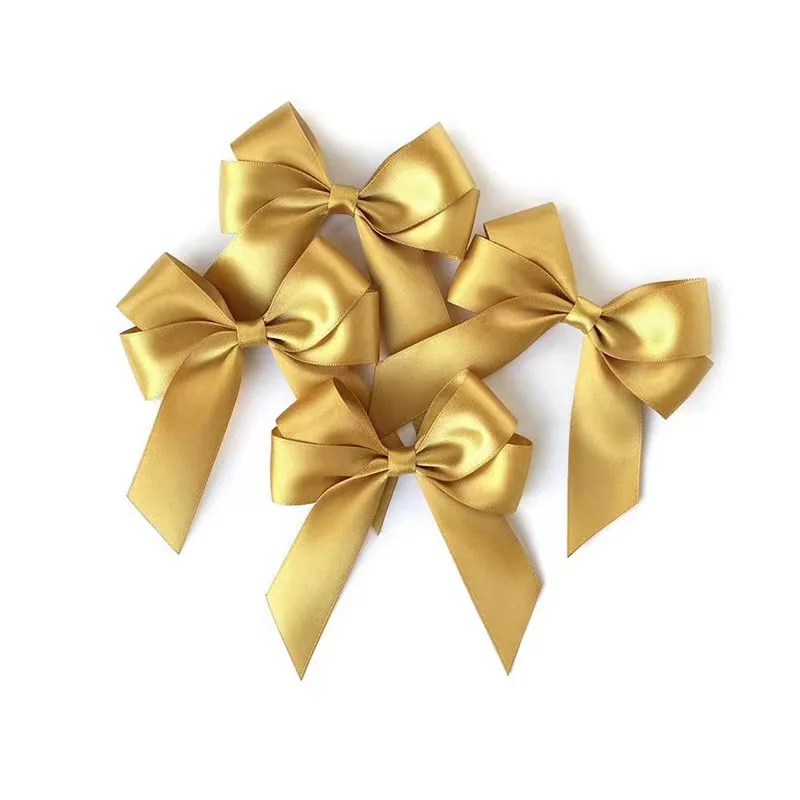 Wholesale Kids Bow Ties Solid Color Satin Adjustable Polyester Woven Jacquard Design Stylish Plain Style for Kids