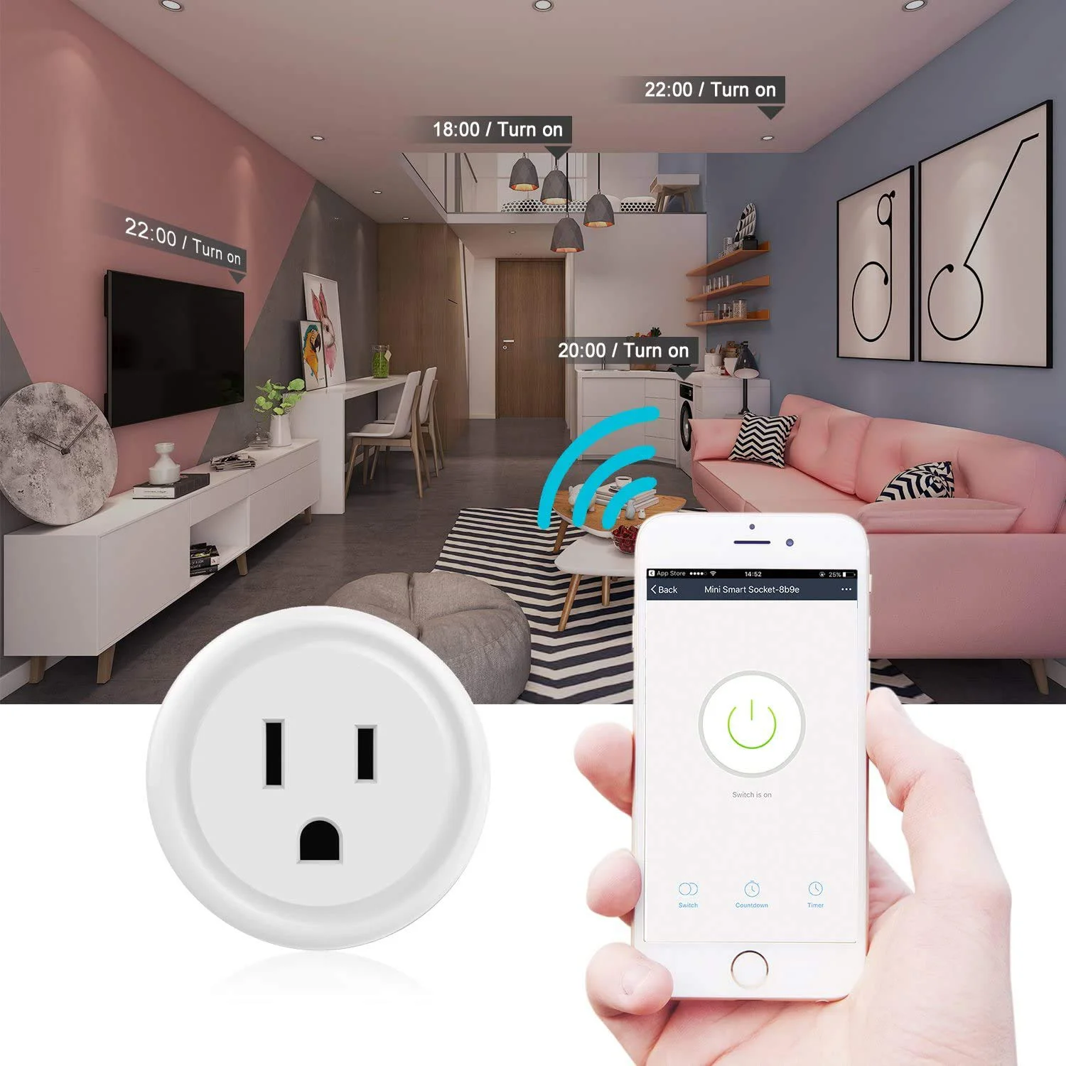 Умная розетка zigbee с поддержкой Wi-Fi 10 А