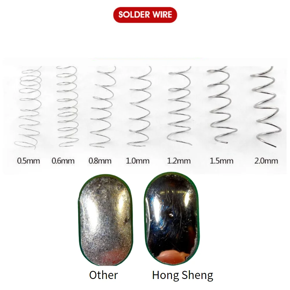 Hongsheng High Quality High Purity Tin 99.3 450g 1.0mm Silver Super Lead Free Tin Solder Wire For Asahi