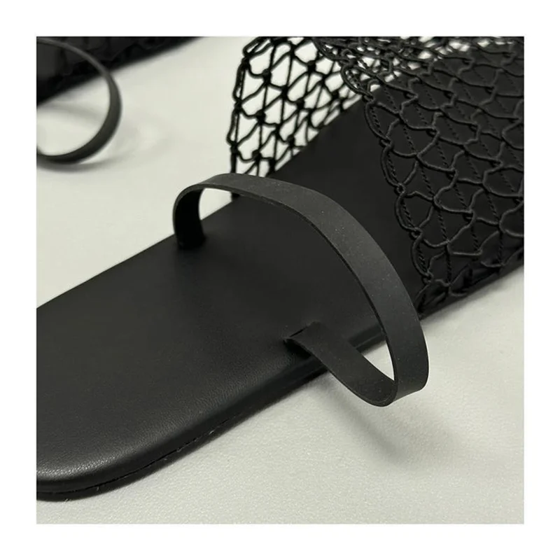 IDOIT Mesh Women Ballet Flats Shoes Summer Luxury Sandals Ladies Rome Leisure Round Toe Buckle Strap Women Pumps Loafers Shoes