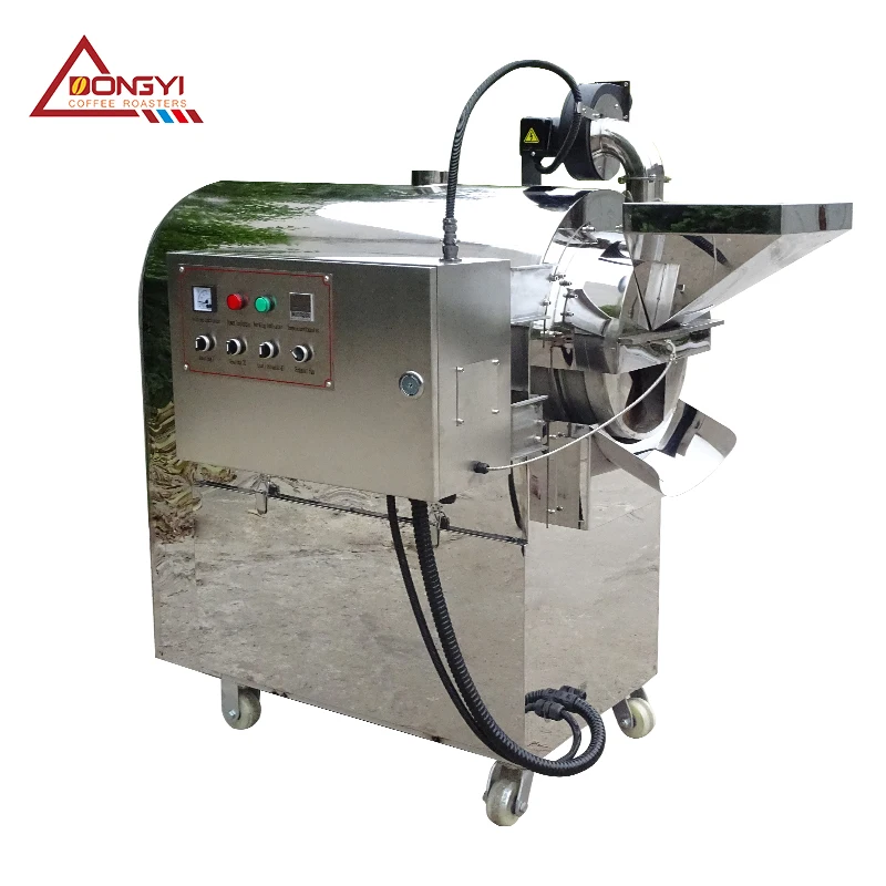 Automatic Cocoa Roasting Machine Auto Industrial Roasted peanuts Roaster Oven Making Equipment Factory Price for Sale