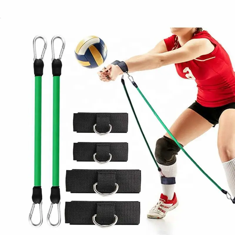 Custom hot sale Volleyball exercise trainer pulling latex rope resistance bands Volleyball Training Equipment
