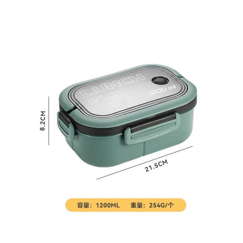 pp plastic portable sublimation microwave safe children office bento leakproof handle Large Capacity 1200ml insulated lunch box