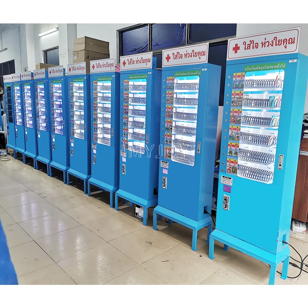 Custom guangzhou cheapest beauty touch screen snacks candy cosmetics detergent tobacco vending machine