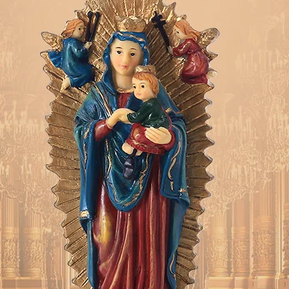 
European style resin religious statues catholic unpainted with arts and crafts of statue of the virgin mary 