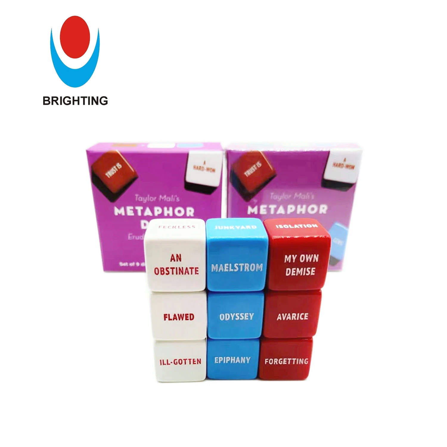 High Quality Custom Dice Game Set With Box,  Custom Logo Dice And Instructions For Education And Entertainment
