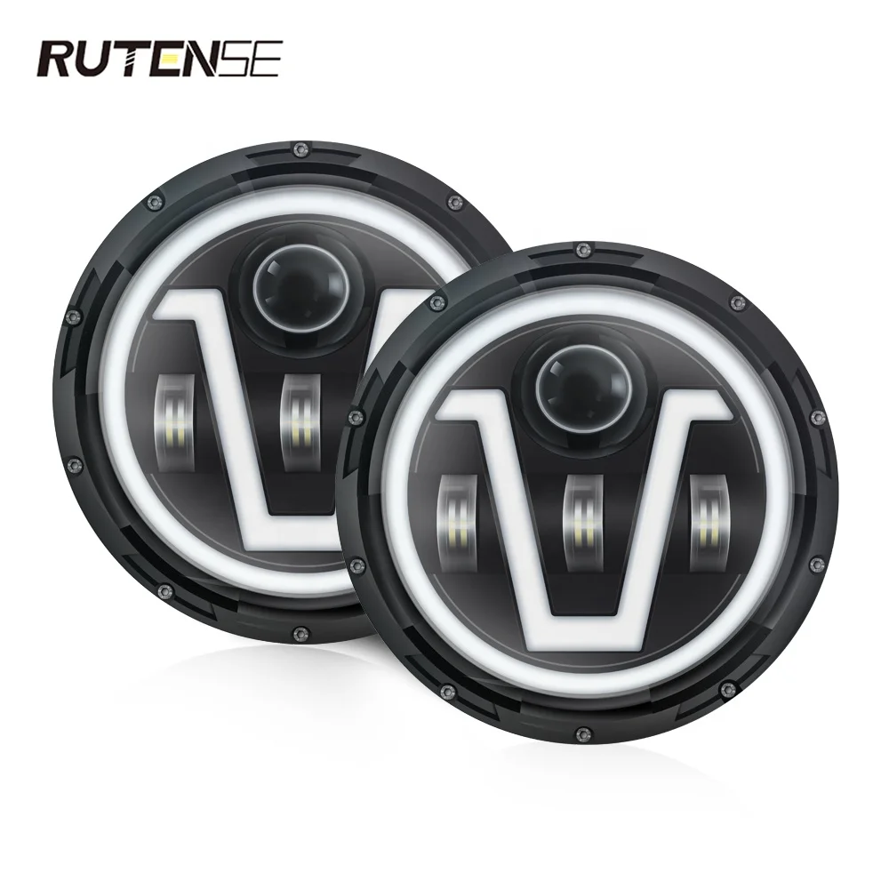 RUTENSE High Low Beam DRL Night Eye Auto Motorcycle 7 Inch Led Projector Headlights Wran-gler lights