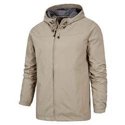 OEM Mens Soild Color Windbreaker Anorak Jogger Running Track Jackets waterproof rainproof hooded Large size jacket