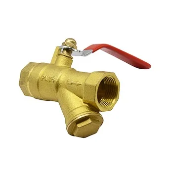 Brass Ball 1/2 y-strainer Valve with Long Handle Nickel Plating for Household Usage